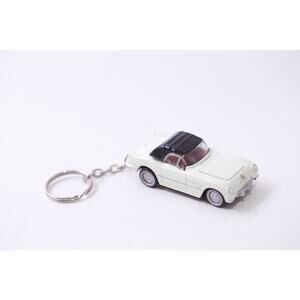 1953 Chevy Corvette, Keychain, White Black, Convertible, Keyring ~ 250903-WH 584